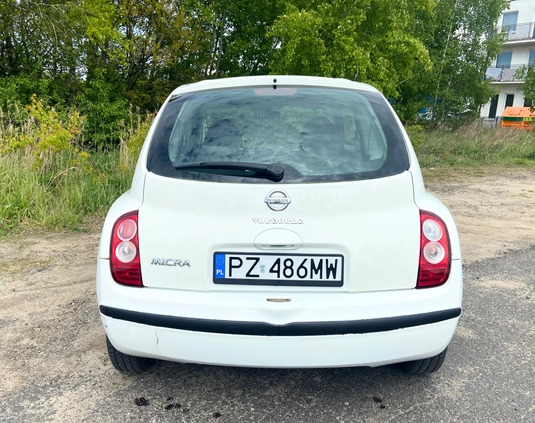 Nissan Micra cena 5000 przebieg: 152000, rok produkcji 2005 z Poznań małe 16